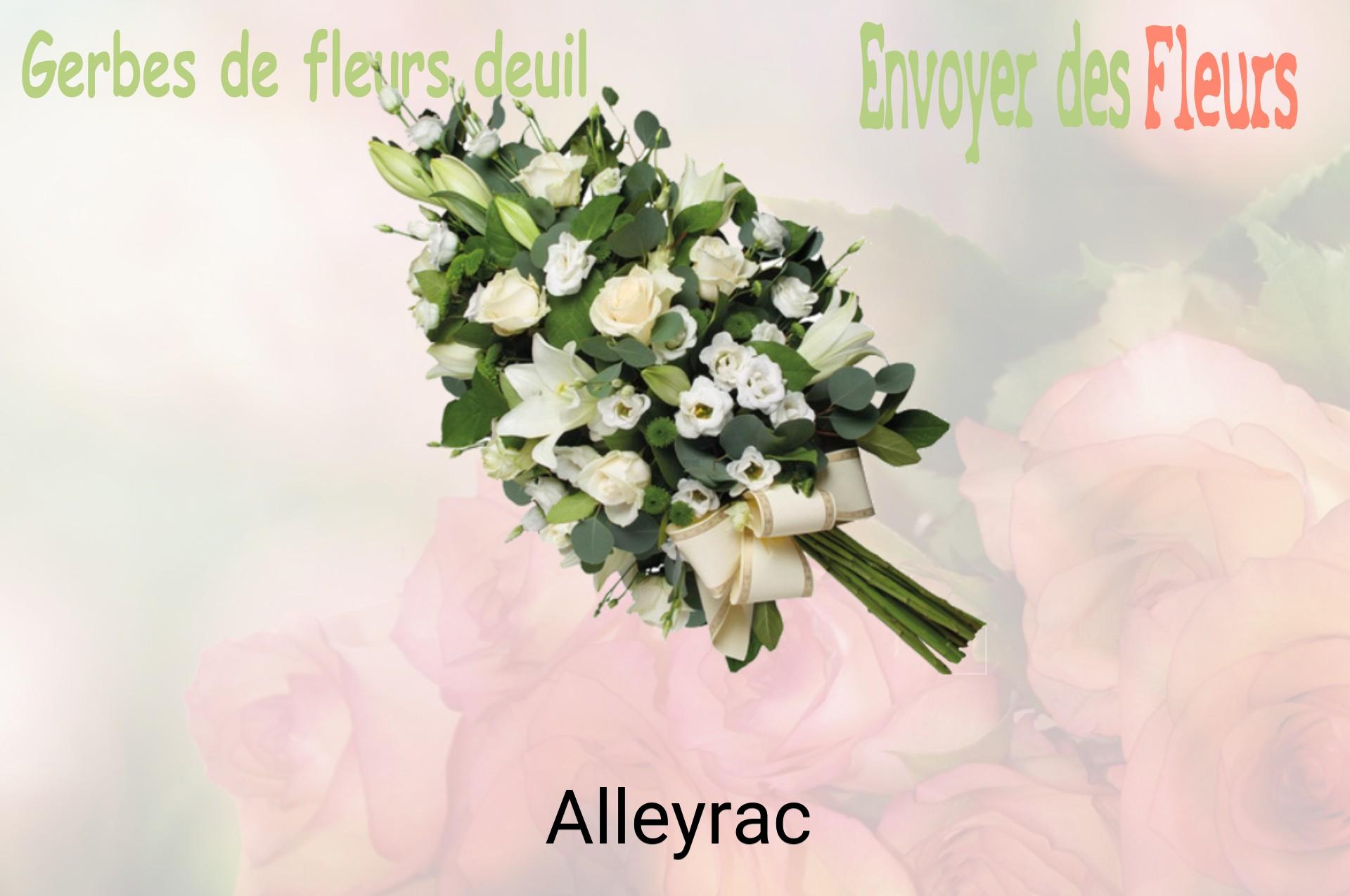 Gerbe de fleurs de deuil livrée à Alleyrac
